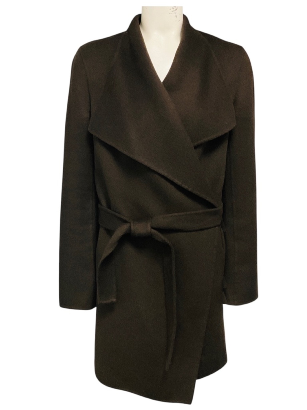 Joseph Brown Lisa Long Cashmere Double Face Coat with Belt